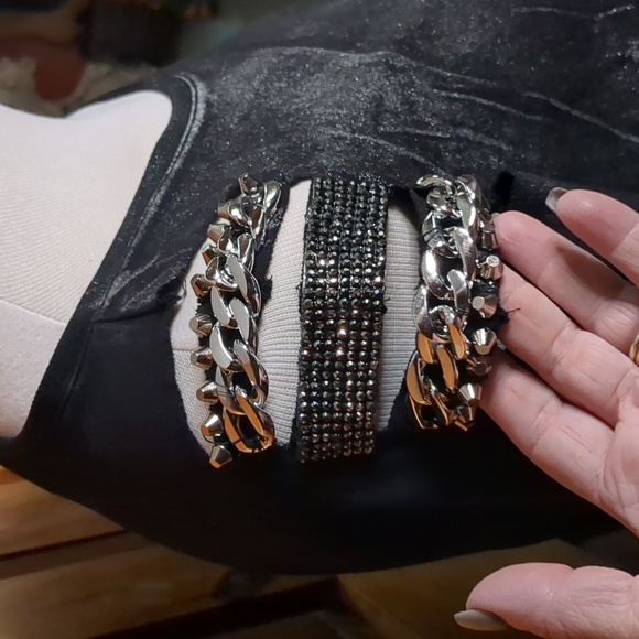 ZARGA* XL women's Long sleeve open shoulder distressed biker sweatshirt w/ - Picture 2 of 13